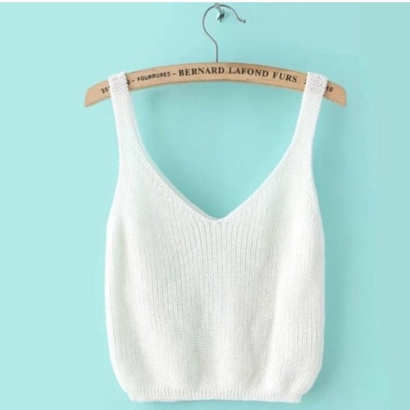 Boho Gypsy Sisters Tops - White sweater tank